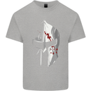 Gym Training Top Spartan Helmet MMA Kids T-Shirt Childrens Sports Grey