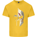 Gym Training Top Spartan Helmet MMA Kids T-Shirt Childrens Yellow