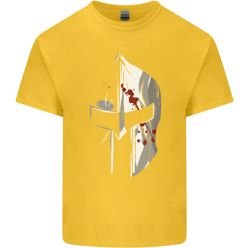 Gym Training Top Spartan Helmet MMA Kids T-Shirt Childrens Yellow