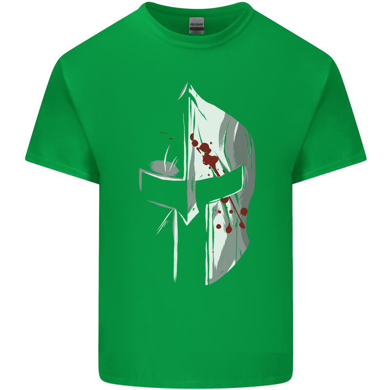 Gym Training Top Spartan Helmet MMA Mens Cotton T-Shirt Tee Top Irish Green