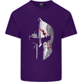 Gym Training Top Spartan Helmet MMA Mens Cotton T-Shirt Tee Top Purple