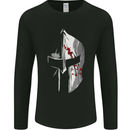 Gym Training Top Spartan Helmet MMA Mens Long Sleeve T-Shirt Black