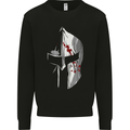 Gym Training Top Spartan Helmet MMA Mens Sweatshirt Jumper Black