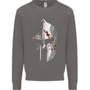 Gym Training Top Spartan Helmet MMA Mens Sweatshirt Jumper Charcoal
