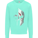 Gym Training Top Spartan Helmet MMA Mens Sweatshirt Jumper Peppermint
