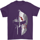 Gym Training Top Spartan Helmet MMA Mens T-Shirt Cotton Gildan Purple
