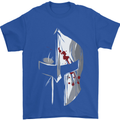 Gym Training Top Spartan Helmet MMA Mens T-Shirt Cotton Gildan Royal Blue