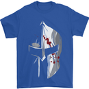 Gym Training Top Spartan Helmet MMA Mens T-Shirt Cotton Gildan Royal Blue