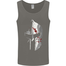 Gym Training Top Spartan Helmet MMA Mens Vest Tank Top Charcoal