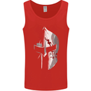 Gym Training Top Spartan Helmet MMA Mens Vest Tank Top Red