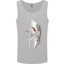 Gym Training Top Spartan Helmet MMA Mens Vest Tank Top Sports Grey