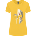 Gym Training Top Spartan Helmet MMA Womens Wider Cut T-Shirt Yellow