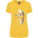 Gym Training Top Spartan Helmet MMA Womens Wider Cut T-Shirt Yellow