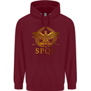 Gym Training Top Weightlifting SPQR Roman Childrens Kids Hoodie Maroon