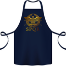 Gym Training Top Weightlifting SPQR Roman Cotton Apron 100% Organic Navy Blue