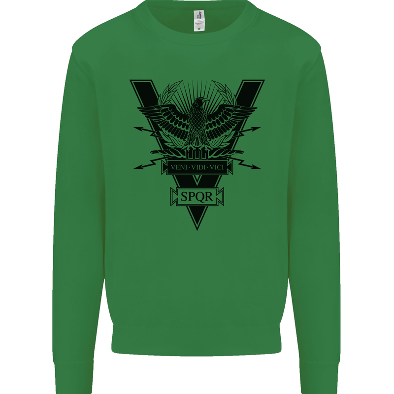 Gym Training Top Weightlifting SPQR Roman Kids Sweatshirt Jumper Irish Green