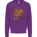 Gym Training Top Weightlifting SPQR Roman Kids Sweatshirt Jumper Purple