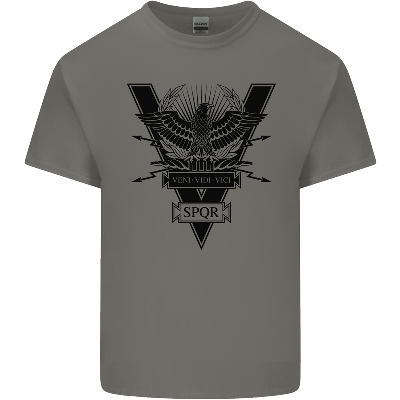 Gym Training Top Weightlifting SPQR Roman Kids T-Shirt Childrens Charcoal