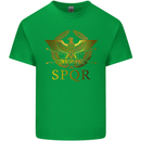 Gym Training Top Weightlifting SPQR Roman Kids T-Shirt Childrens Irish Green