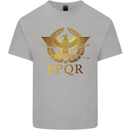 Gym Training Top Weightlifting SPQR Roman Kids T-Shirt Childrens Sports Grey