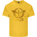 Gym Training Top Weightlifting SPQR Roman Kids T-Shirt Childrens Yellow