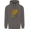 Gym Training Top Weightlifting SPQR Roman Mens 80% Cotton Hoodie Charcoal