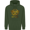 Gym Training Top Weightlifting SPQR Roman Mens 80% Cotton Hoodie Forest Green