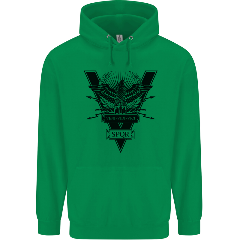 Gym Training Top Weightlifting SPQR Roman Mens 80% Cotton Hoodie Irish Green