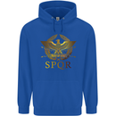 Gym Training Top Weightlifting SPQR Roman Mens 80% Cotton Hoodie Royal Blue