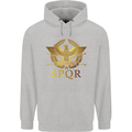 Gym Training Top Weightlifting SPQR Roman Mens 80% Cotton Hoodie Sports Grey