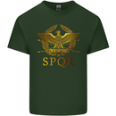Gym Training Top Weightlifting SPQR Roman Mens Cotton T-Shirt Tee Top Forest Green