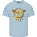 Gym Training Top Weightlifting SPQR Roman Mens Cotton T-Shirt Tee Top Light Blue