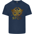 Gym Training Top Weightlifting SPQR Roman Mens Cotton T-Shirt Tee Top Navy Blue