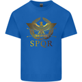 Gym Training Top Weightlifting SPQR Roman Mens Cotton T-Shirt Tee Top Royal Blue