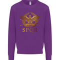Gym Training Top Weightlifting SPQR Roman Mens Sweatshirt Jumper Purple