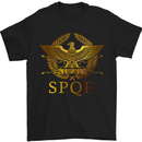 Gym Training Top Weightlifting SPQR Roman Mens T-Shirt Cotton Gildan Black