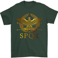 Gym Training Top Weightlifting SPQR Roman Mens T-Shirt Cotton Gildan Forest Green