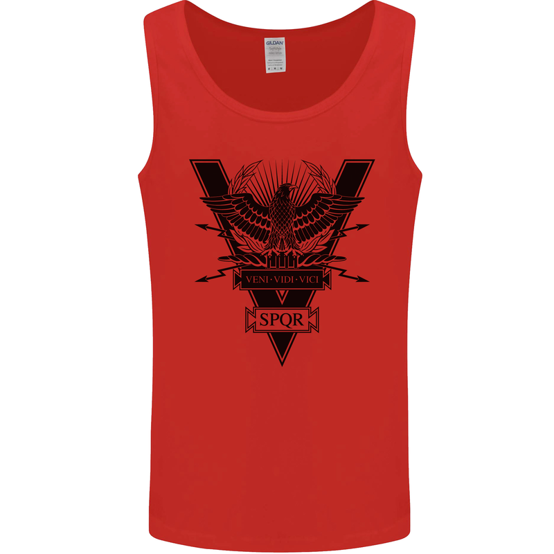 Gym Training Top Weightlifting SPQR Roman Mens Vest Tank Top Red