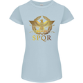 Gym Training Top Weightlifting SPQR Roman Womens Petite Cut T-Shirt Light Blue
