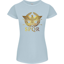 Gym Training Top Weightlifting SPQR Roman Womens Petite Cut T-Shirt Light Blue