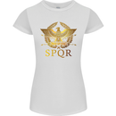 Gym Training Top Weightlifting SPQR Roman Womens Petite Cut T-Shirt White