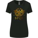 Gym Training Top Weightlifting SPQR Roman Womens Wider Cut T-Shirt Black
