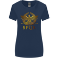 Gym Training Top Weightlifting SPQR Roman Womens Wider Cut T-Shirt Navy Blue