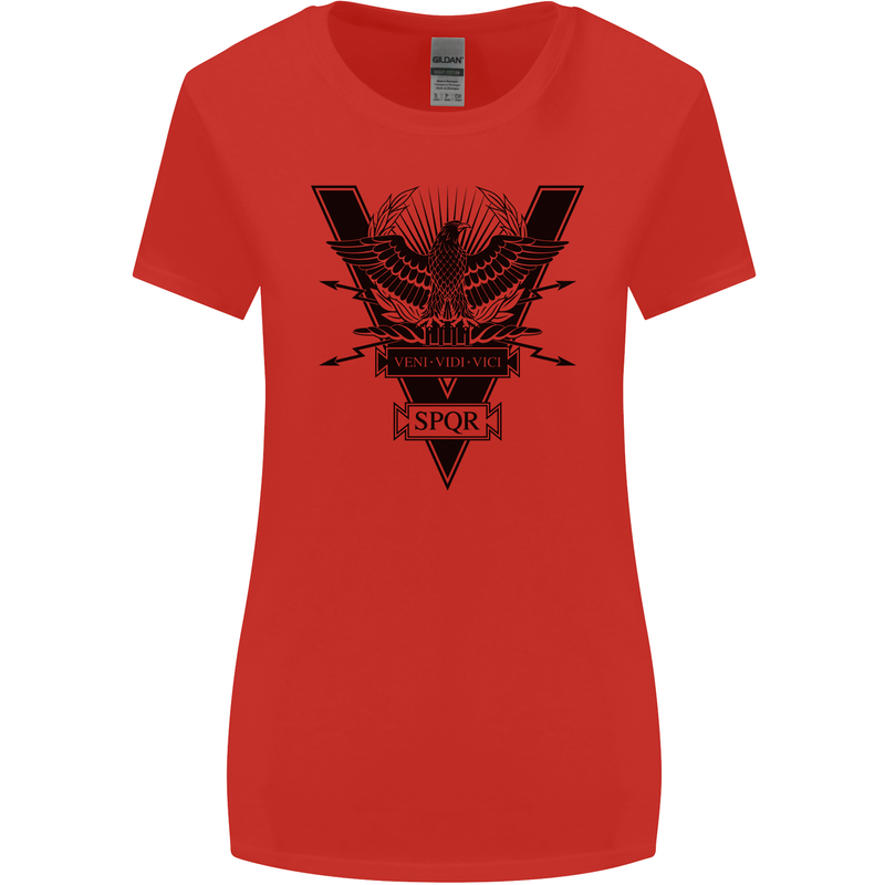 Gym Training Top Weightlifting SPQR Roman Womens Wider Cut T-Shirt Red