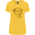 Gym Training Top Weightlifting SPQR Roman Womens Wider Cut T-Shirt Yellow