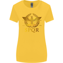 Gym Training Top Weightlifting SPQR Roman Womens Wider Cut T-Shirt Yellow