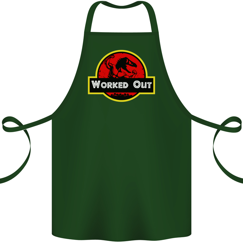 Gym Worked Out Training Top Fitness Cotton Apron 100% Organic Forest Green