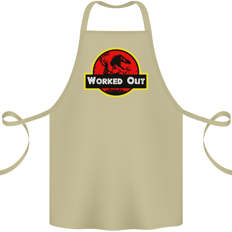 Gym Worked Out Training Top Fitness Cotton Apron 100% Organic Khaki