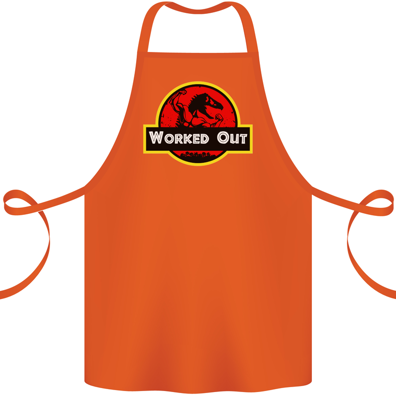 Gym Worked Out Training Top Fitness Cotton Apron 100% Organic Orange