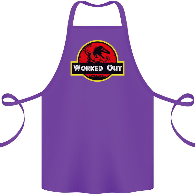 Gym Worked Out Training Top Fitness Cotton Apron 100% Organic Purple